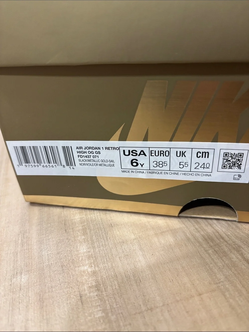 BRAND NEW Air Jordan 1 Retro High OG GS FD1437 071